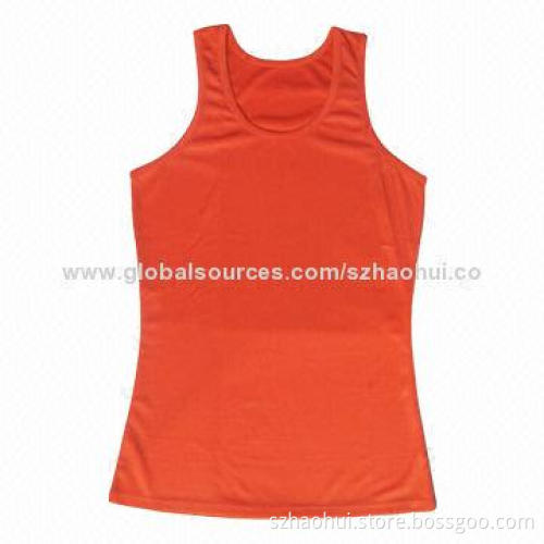 Women's Blank Vest, Made of 100% Polyester Mesh 140g/m<sup>2</sup>